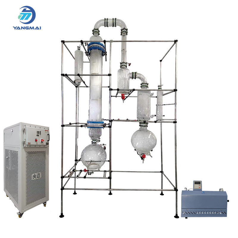 Thiết bị bay hơi màng rơi bằng thủy tinh để cô đặc chất lỏng nhạy nhiệt hiệu quả | Yangmai